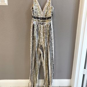 Express Full Sequin Jumpsuit